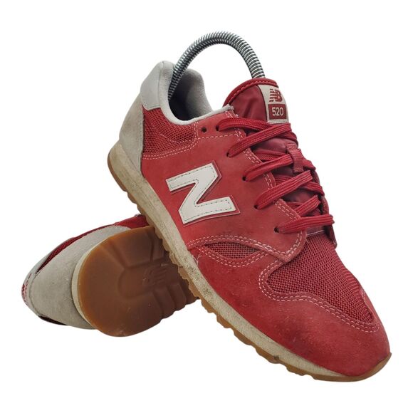 NEW BALANCE 520 Shoes Mens Size 6 Red Gray Suede Mesh Running Sneaker KL520RWY - Picture 5 of 12